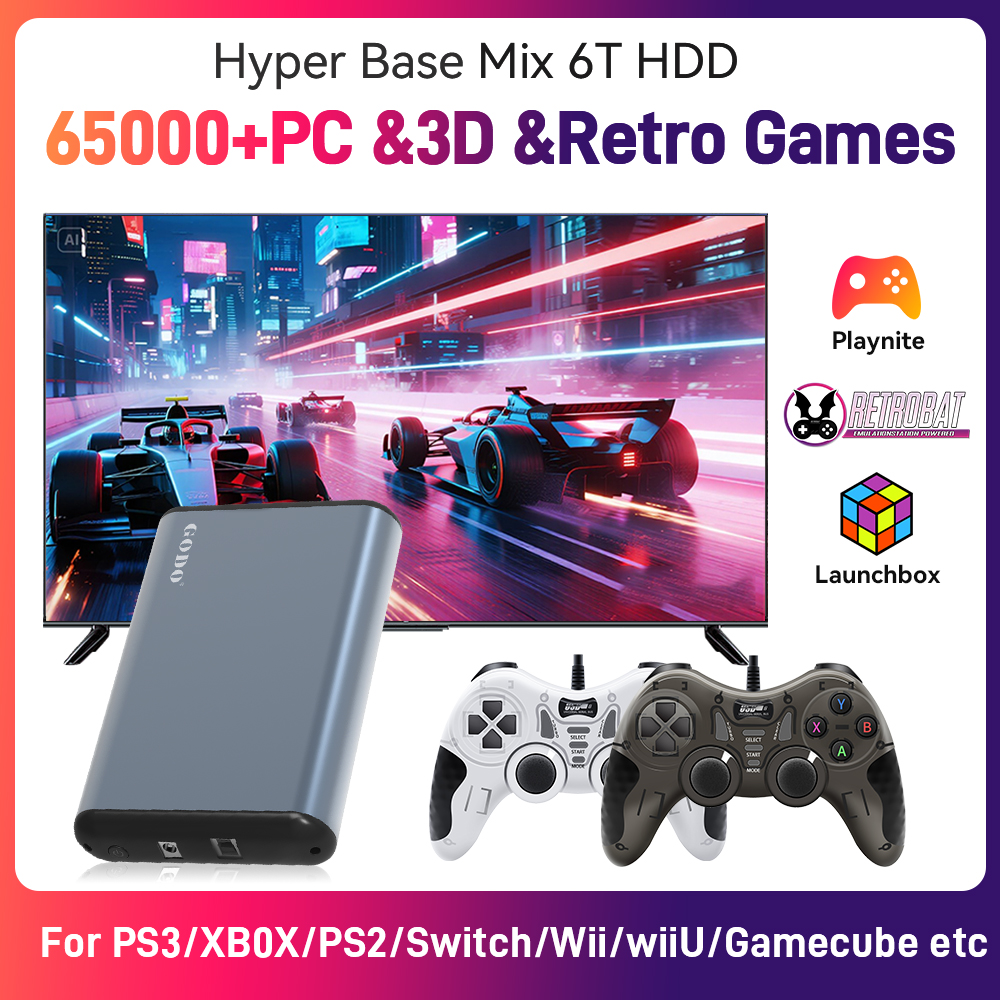 Retro Gaming Hard Drive - Mix 6T Hard Disk Drive Retro