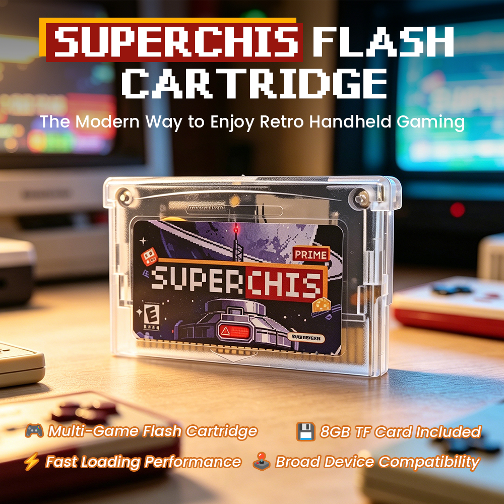 Retro Gaming Fun - Retro Superchis Flash Game Cartridge With