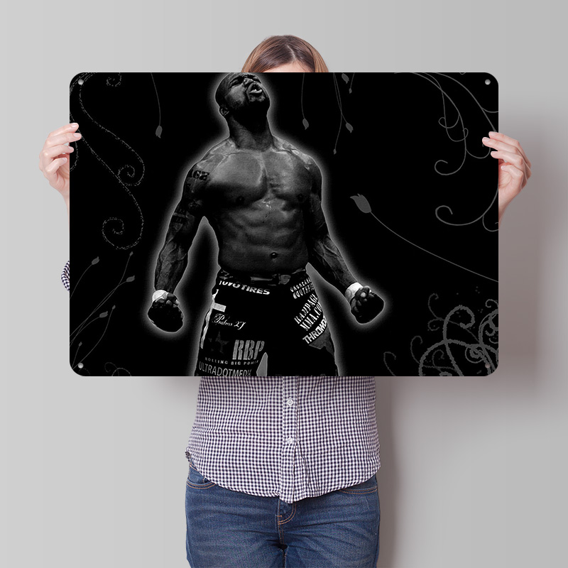 Retro Gaming Bar - MMA Boxing 3D Printed Texture Poster