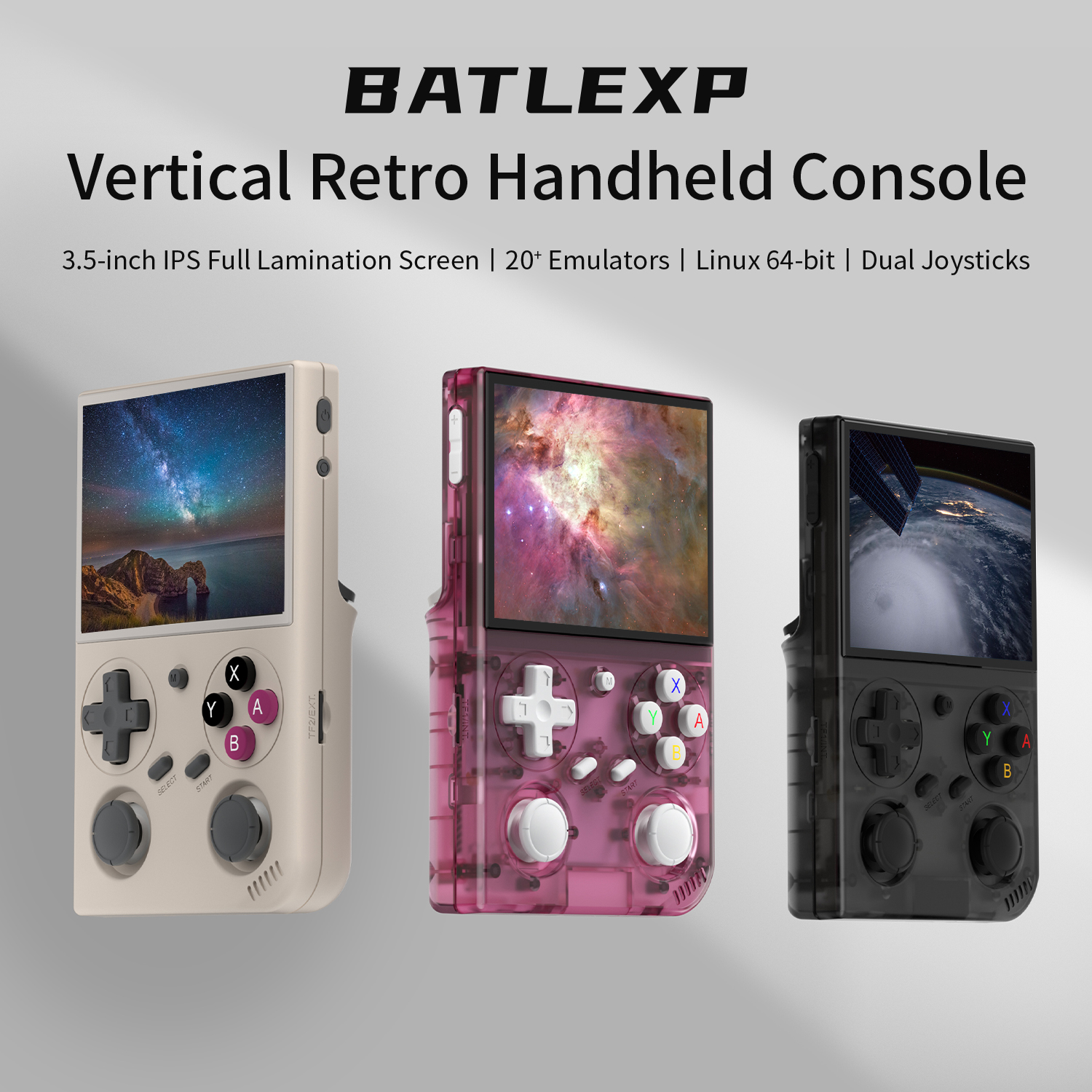 Retro Gaming Handheld Console - BATLEXP G350 Handheld Game Console 3.5''