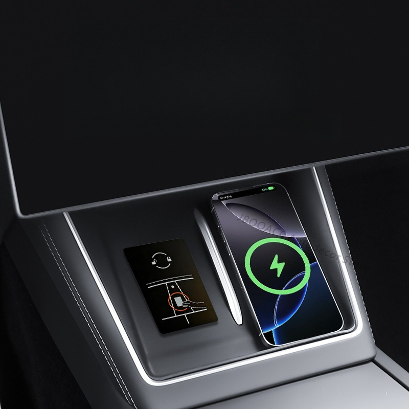 For Tesla Model YL Wireless Ch - đánh giá và giá Console Dust Cover