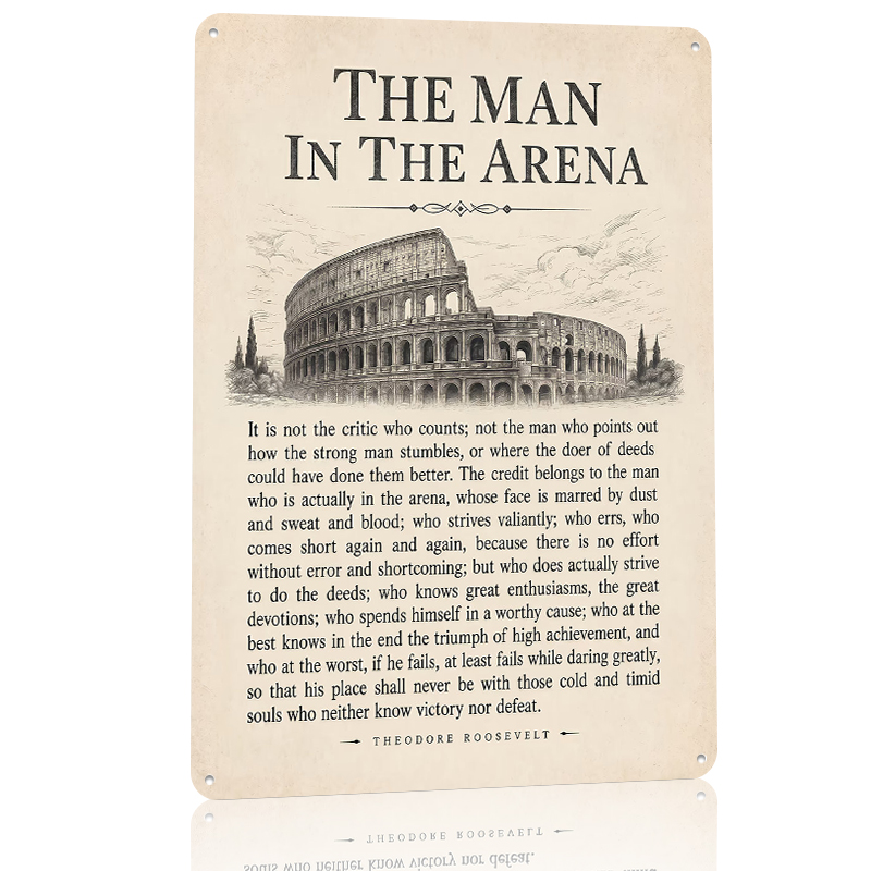 The Man in the Arena Quote Pos - đánh giá và giá Retro Gaming Quotes