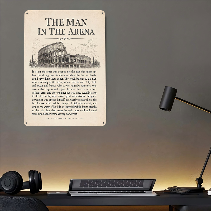The Man in the Arena Quote Pos - đánh giá và giá Retro Gaming Quotes