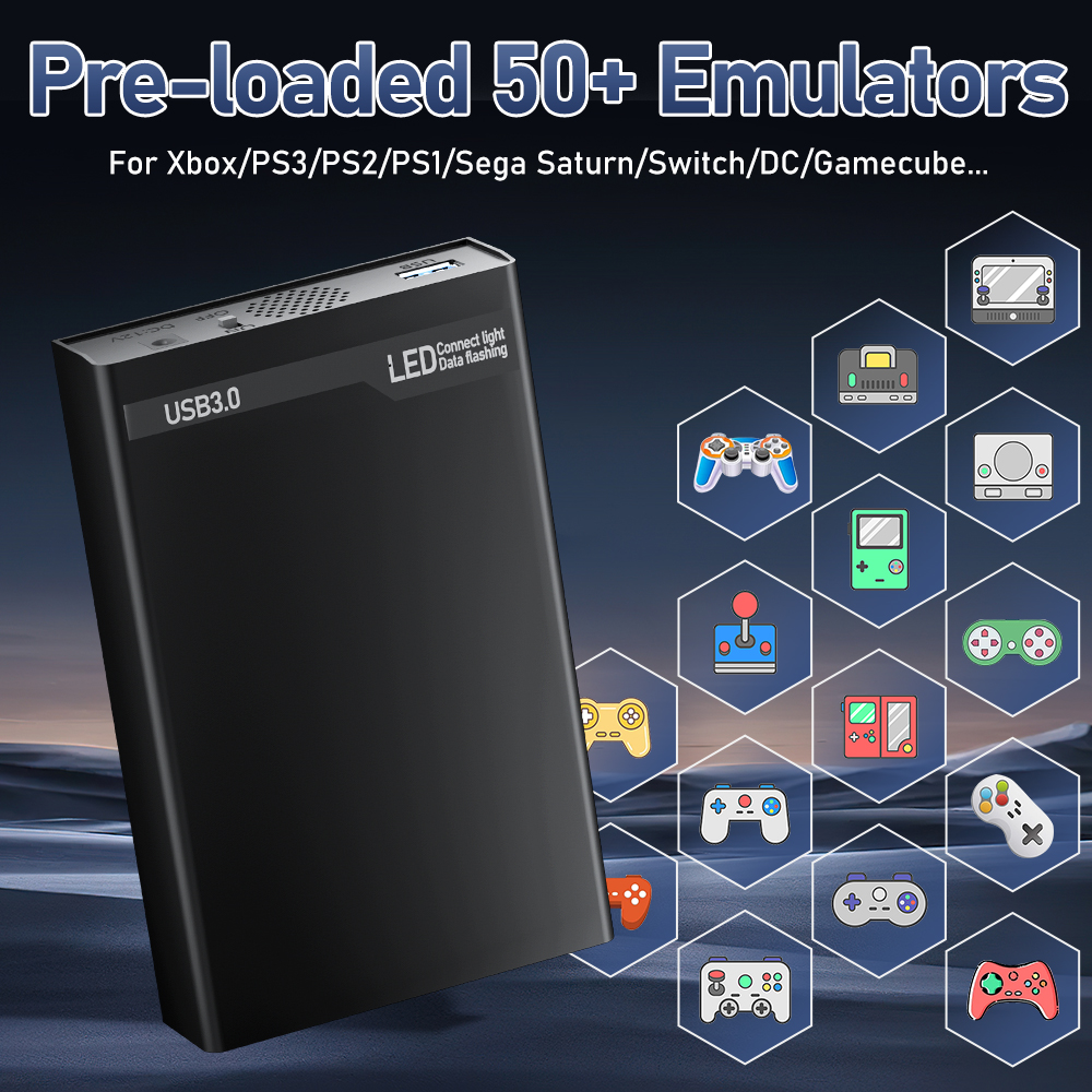 MIX 500GB 3 System in 1 Extern - đánh giá và giá Retro Gaming Hard Drive