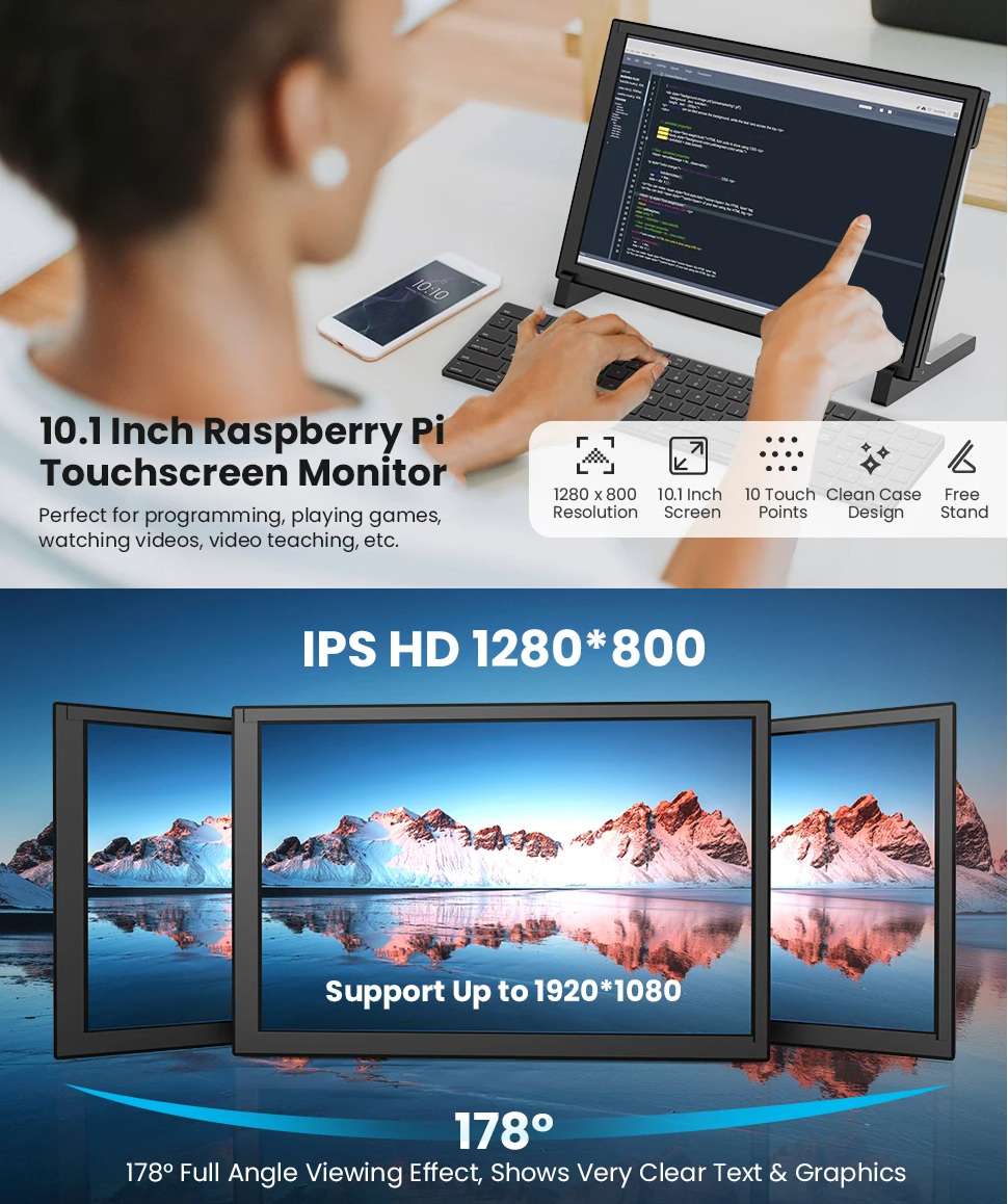 Portable HD 1280X800 Capacitiv - đánh giá và giá Retro Gaming Monitor