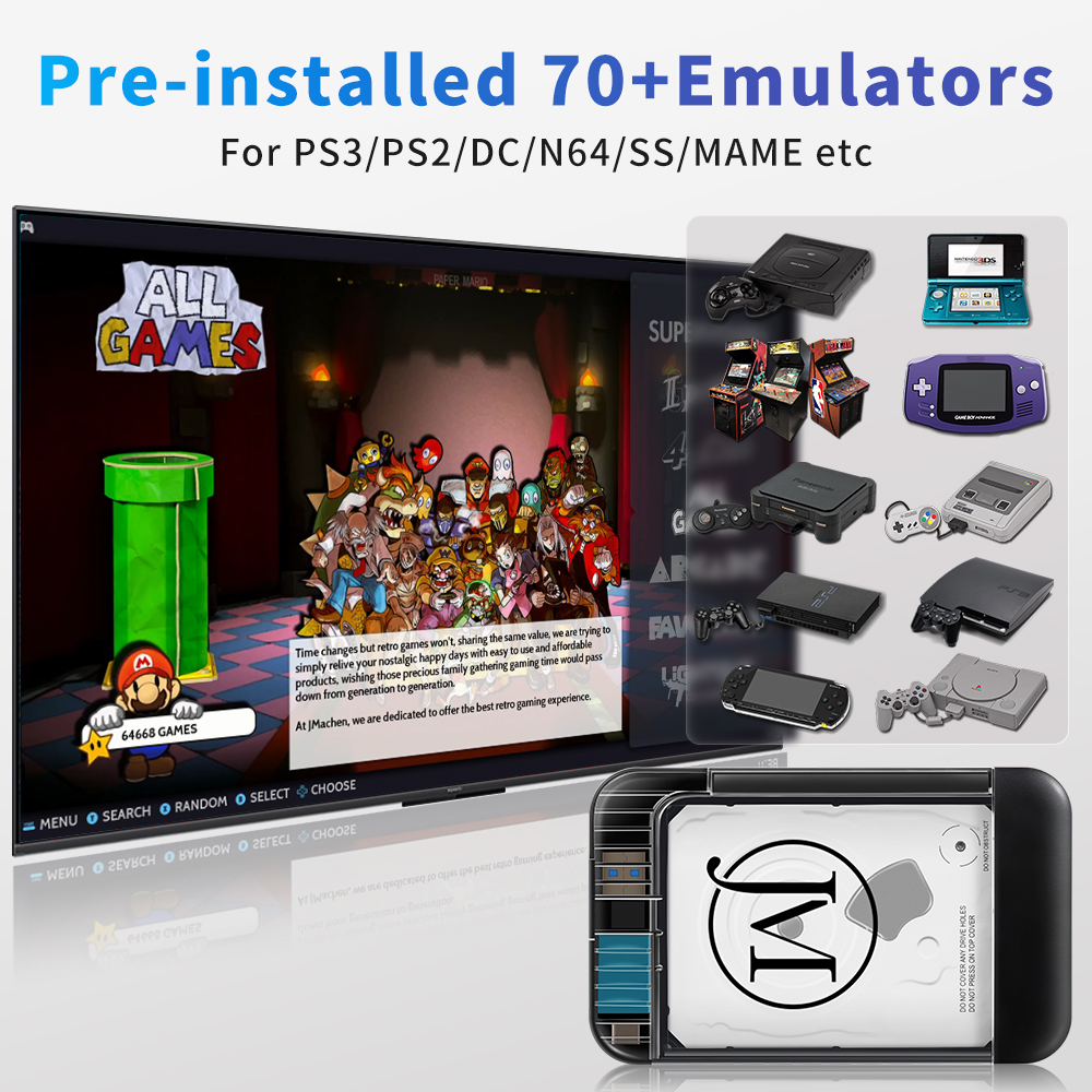 RETROBAT Portable 500G Gaming  - đánh giá và giá Retro Gaming Monitor