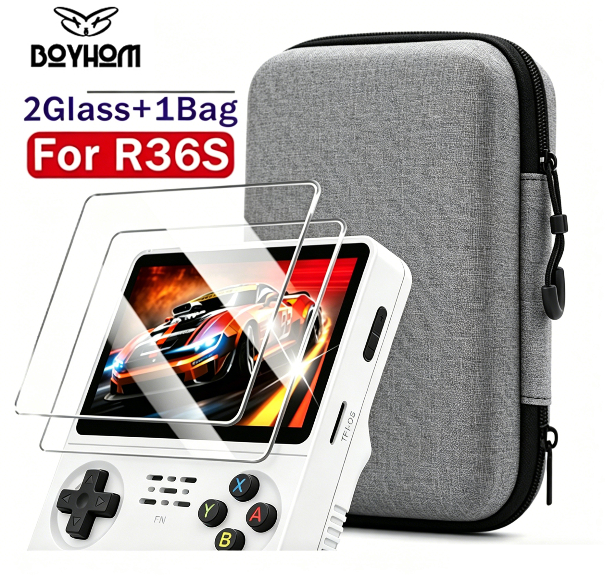 BOYHOM Official R36S Tempered  - đánh giá và giá Retro Gaming Handheld Console
