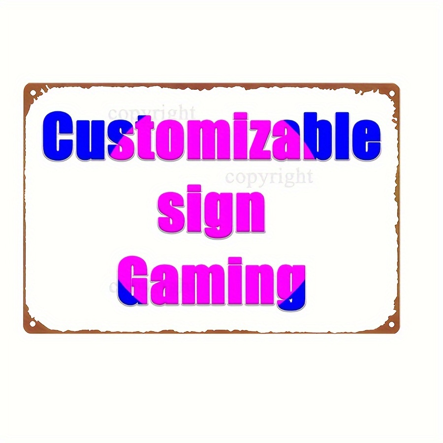 8x12 Inch Custom Gaming Metal  - đánh giá và giá Retro Gaming Bar