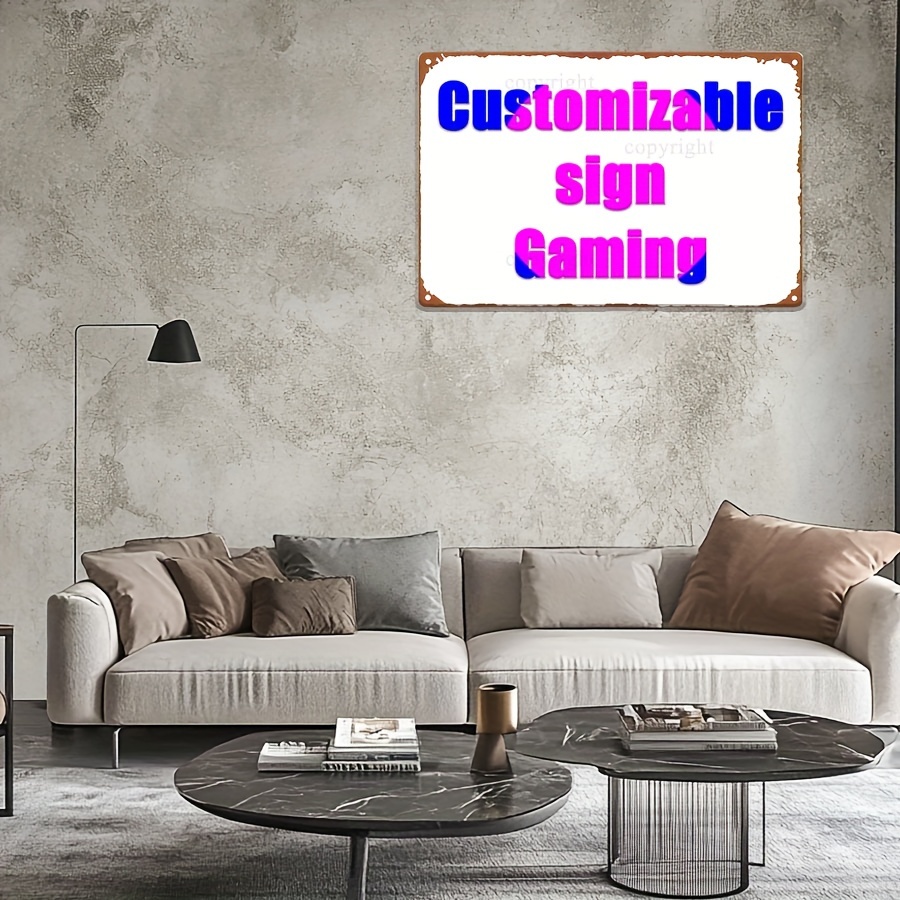 8x12 Inch Custom Gaming Metal  - đánh giá và giá Retro Gaming Bar