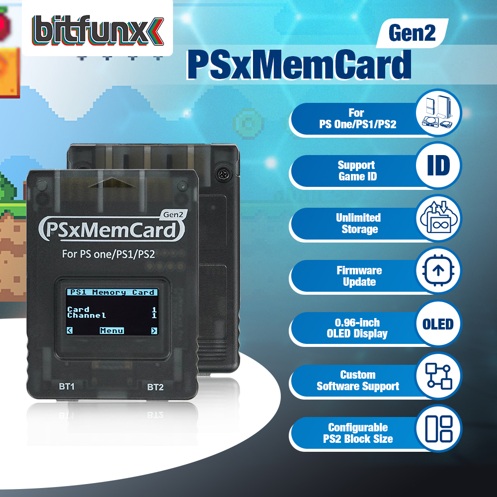 Bitfunx PSxMemCard Gen2 Store  - đánh giá và giá Retro Gaming Monitor