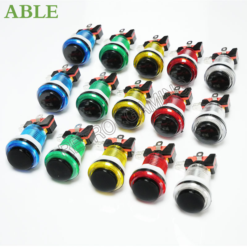 12pcs 6 Colors Arcade LED Push - đánh giá và giá Retro Gaming Raspberry Pi