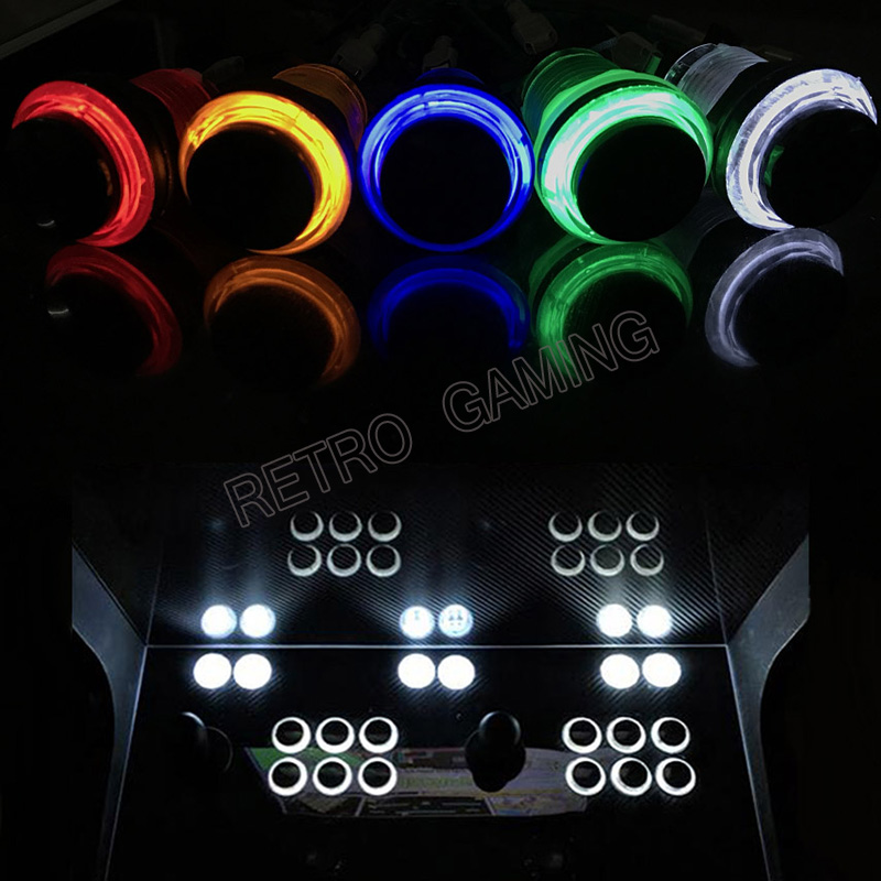 12pcs 6 Colors Arcade LED Push - đánh giá và giá Retro Gaming Raspberry Pi