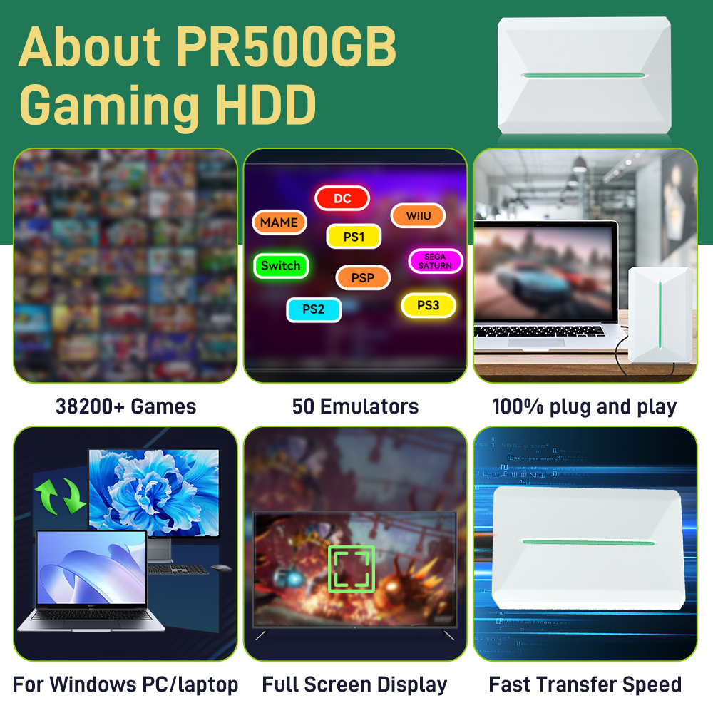 500GB External Game Hard Drive - đánh giá và giá Retro Gaming Hard Drive