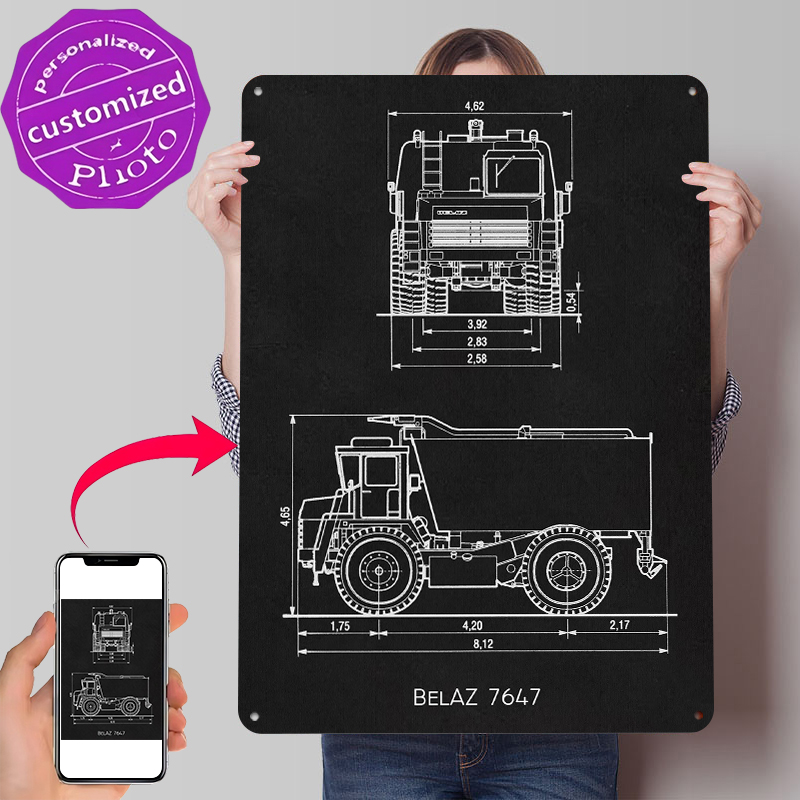 BelAZ 7647 Metal Poster Wall A - đánh giá và giá Retro Gaming Bar