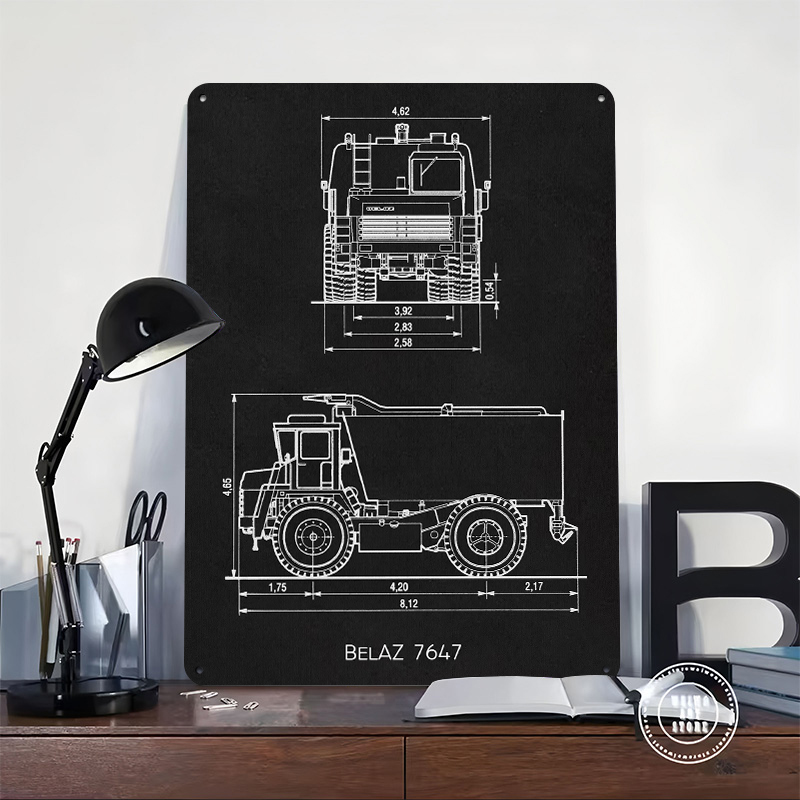 BelAZ 7647 Metal Poster Wall A - đánh giá và giá Retro Gaming Bar